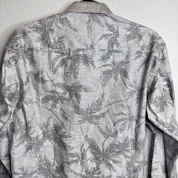 The Paribito Mens Kurta Sz Large Gray Collared Long Sleeve Button Down Shirt - Picture 8 of 11